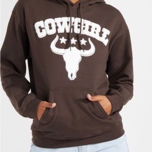 Cowgirl brown hoodie